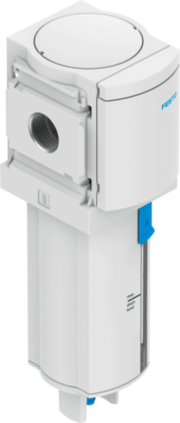 Festo MS series 5 μm 1/2 in G 20 bar Pneumatic Filter 3200L/min max with Manual drain