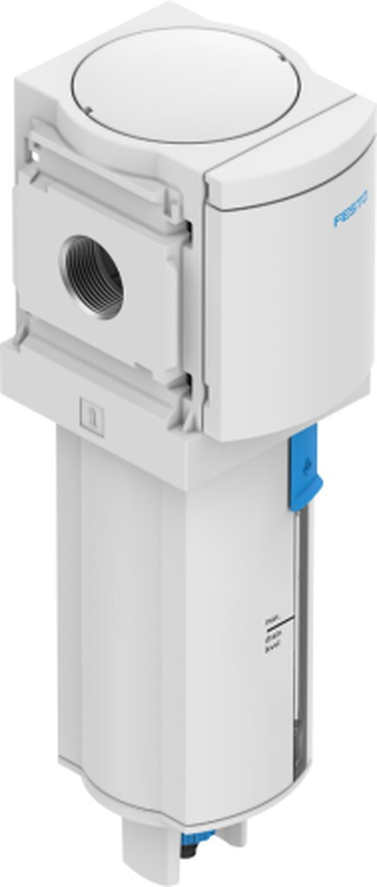 Festo MS series 5 μm 1/2 in G 12 bar Pneumatic Filter 3200L/min max with Automatic, Manual drain