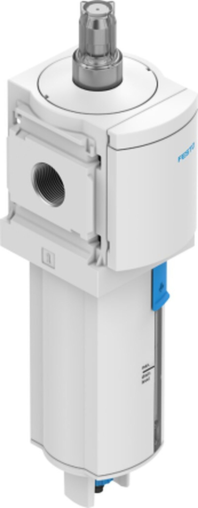 Festo MS series 0.01 μm 1/2 in G 12 bar Pneumatic Filter 900L/min max with Automatic, Manual drain