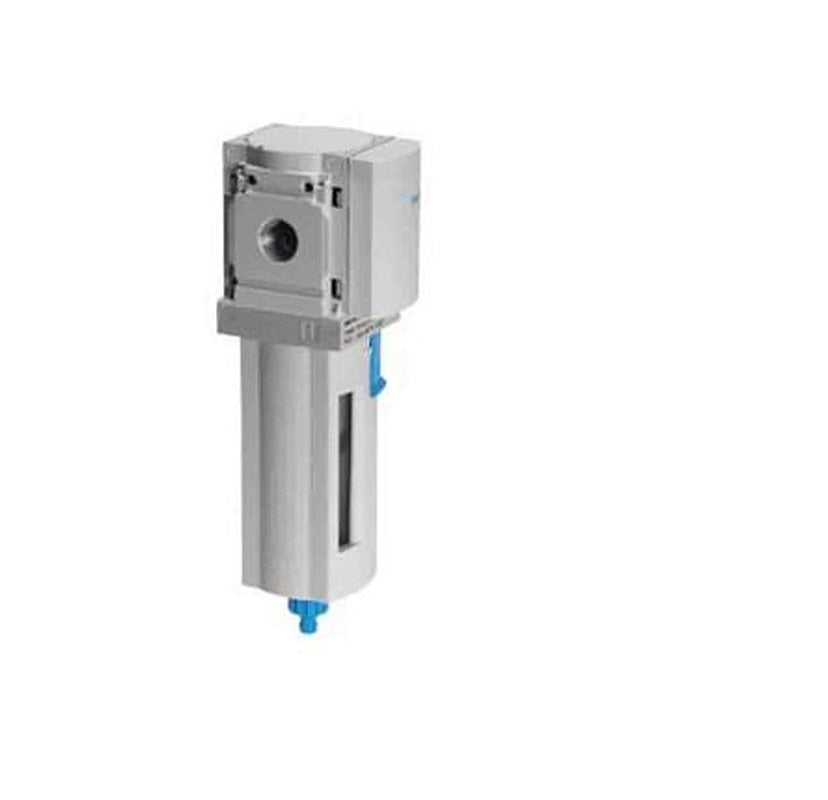 Festo MS series G1/4 in (Pneumatic Connection,Port 1 and 2) 20 bar Pneumatic Filter 900 L/min max with Manual drain