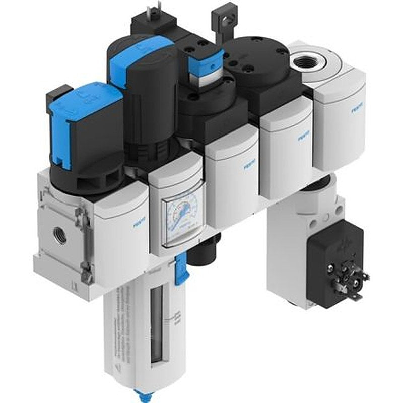 Festo G1/4 in Combination Unit, Manual Drain, 40 μm Filtration Size Integrated Pressure Gauge, 8233012