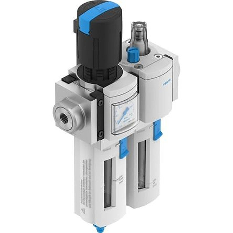 Festo G3/8 in Combination Unit, Manual Drain, 40 μm Filtration Size Integrated Pressure Gauge, 8233019
