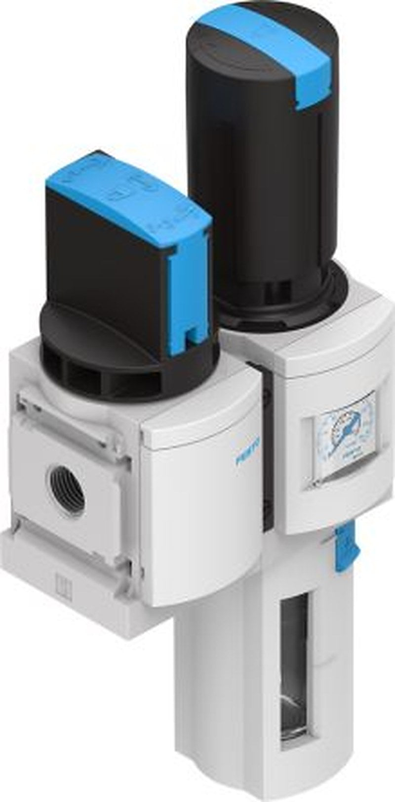 Festo 1/2 in G FRL, Automatic Drain, 40 μm Filtration Size Integrated Pressure Gauge