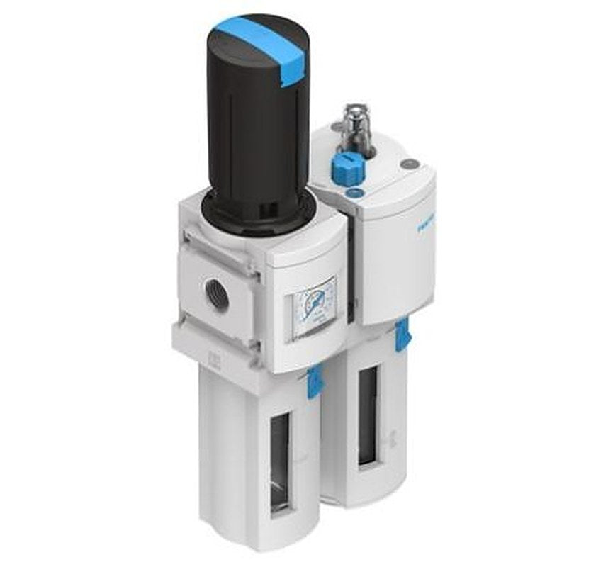 Festo FRL Assembly, Manual Drain, 5 μm Filtration Size Integrated Pressure Gauge