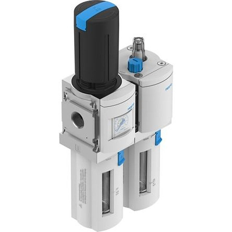 Festo G1/2 in Combination Unit, Manual Drain, 40 μm Filtration Size Integrated Pressure Gauge, 8233024