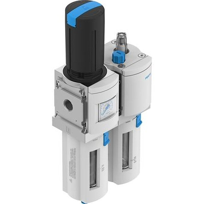 Festo G3/8 in Combination Unit, Automatic Drain, 40 μm Filtration Size Integrated Pressure Gauge, 8233039