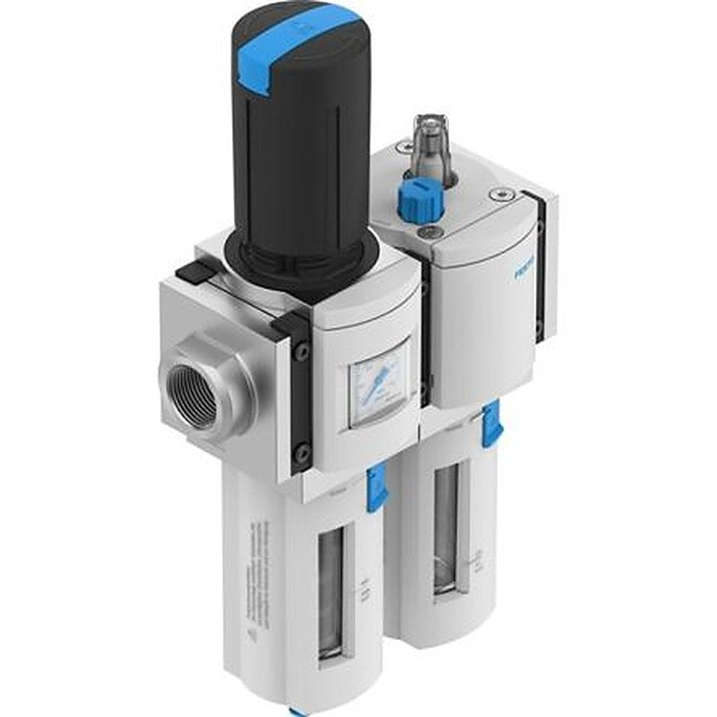 Festo G3/4 in Combination Unit, Automatic Drain, 40 μm Filtration Size Integrated Pressure Gauge, 8233045