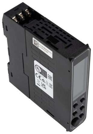 Omron E5DC DIN Rail PID Temperature Controller 1 Input, 2 Output Solid State Relay 26.4V ac/dc PID Controller