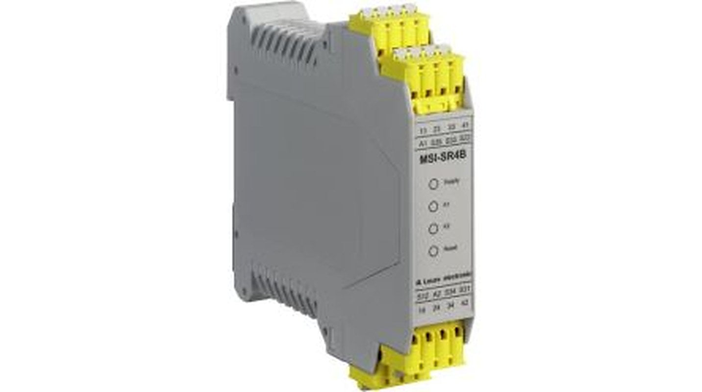 Leuze MSI-SR4B, 230V ac/dc, 24 V ac/dc Safety Relay, 4 Safety Contacts