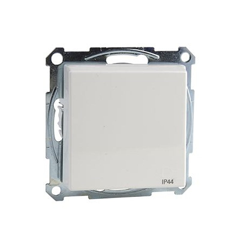 Schneider Electric System M Polar White 1 Gang Plug Socket, 16A, Schuko