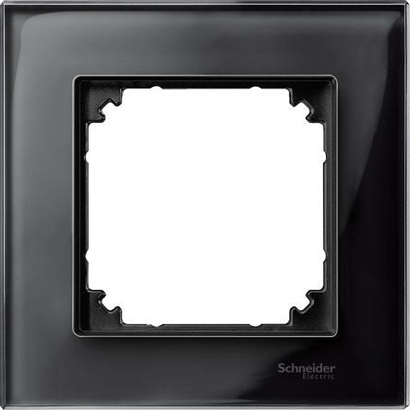Schneider Electric M-Elegance glass Black 1 Gang Electrical Socket Indoor