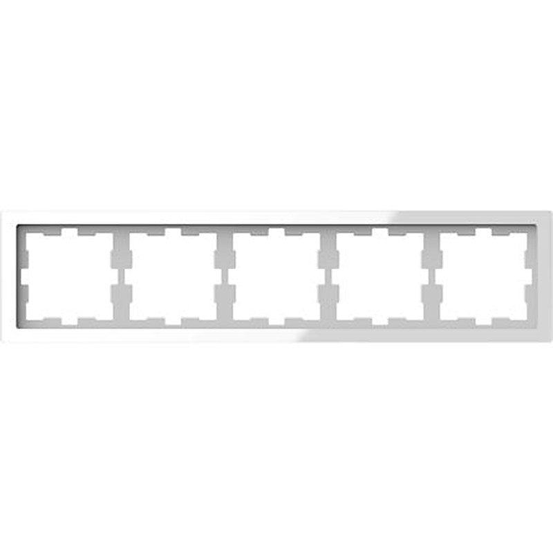 Schneider Electric White 5 Gang Frame
