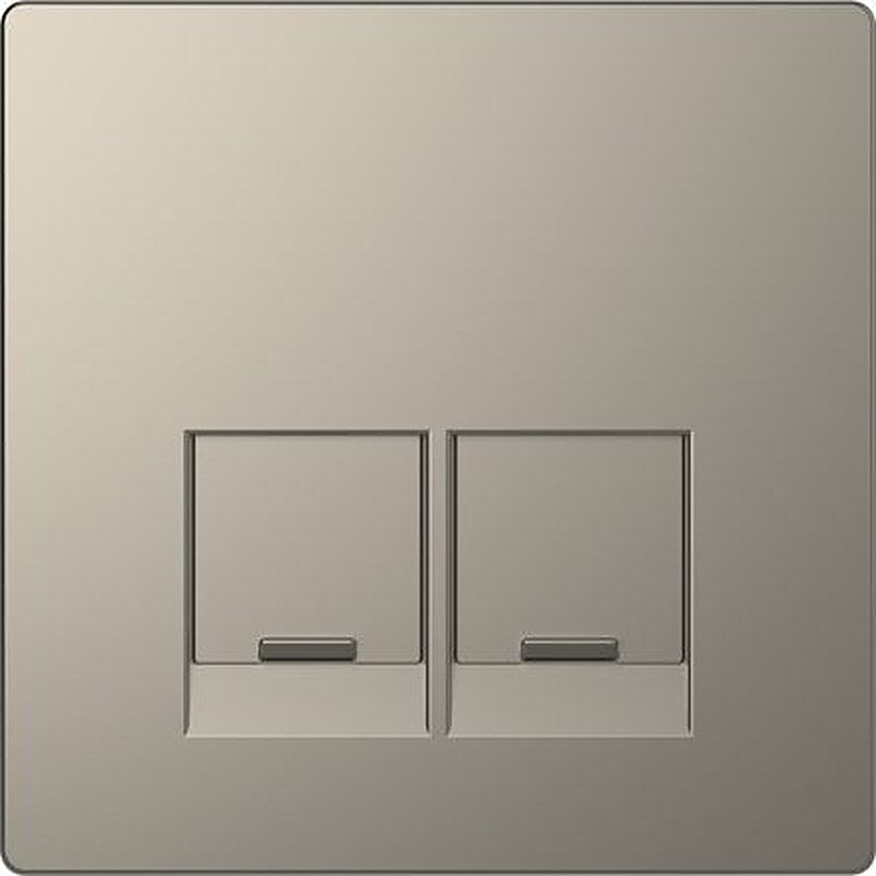 Schneider Electric Nickel 2 Gang Cover Plate