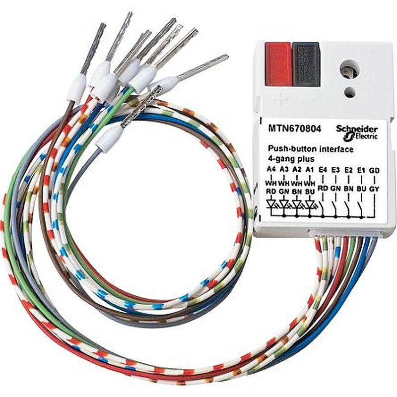 Schneider Electric KNX Series Push Button Switch, Panel, White LED, IP20