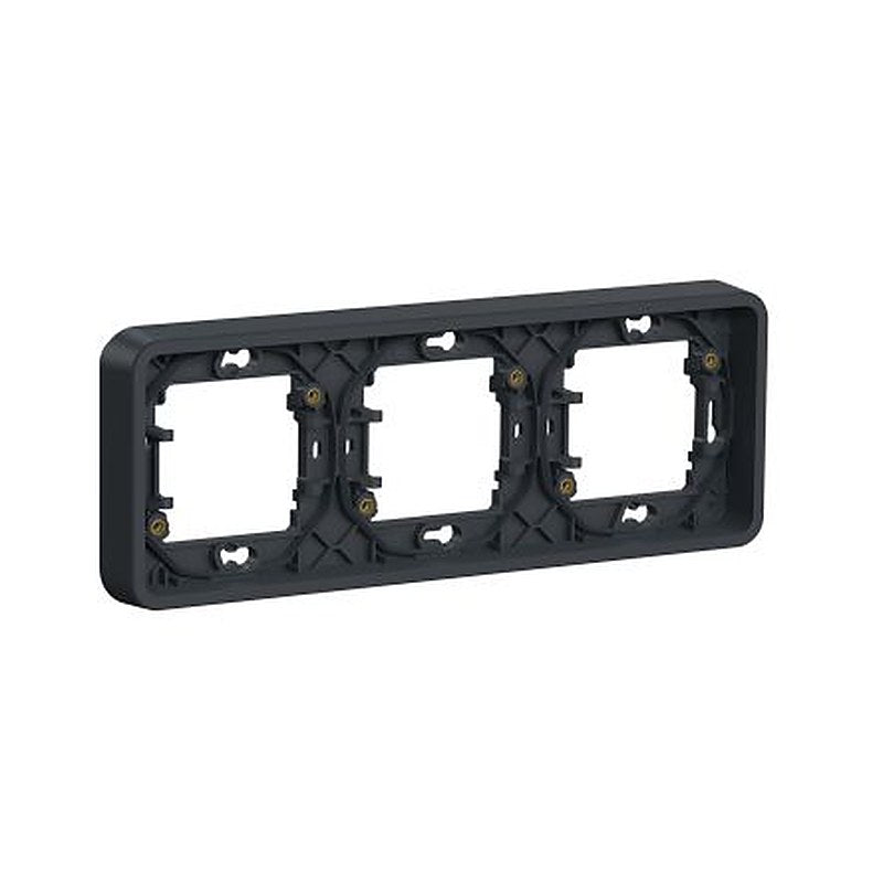 Schneider Electric Mureva Styl Grey 3 Gang Plug Socket Indoor & Outdoor