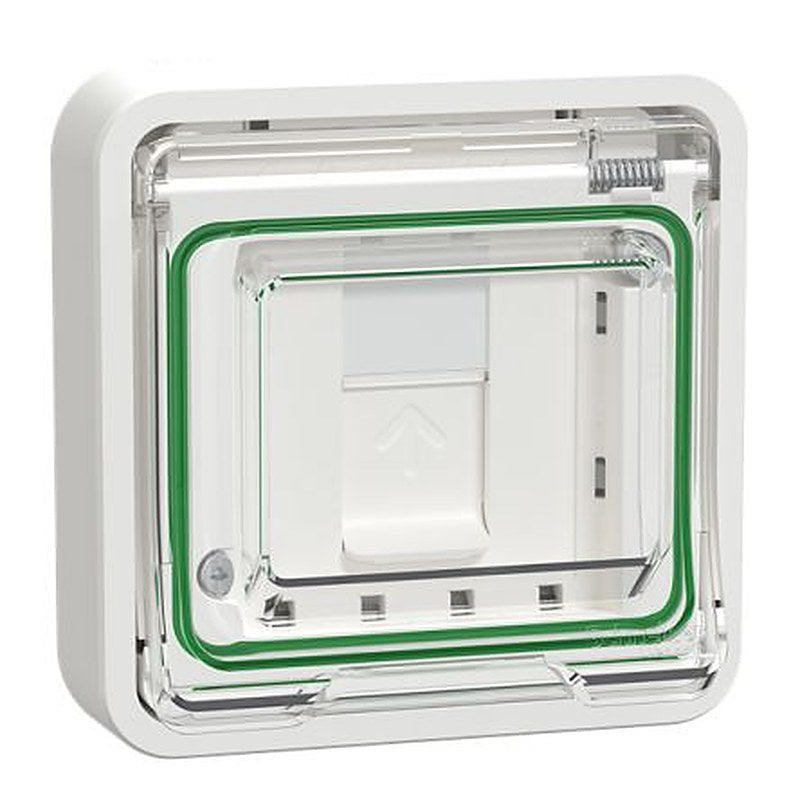 Schneider Electric Mureva Series RJ45 Socket Female, Flush, Cat6a S/FTP Shield Straight 1 Port 8 Way