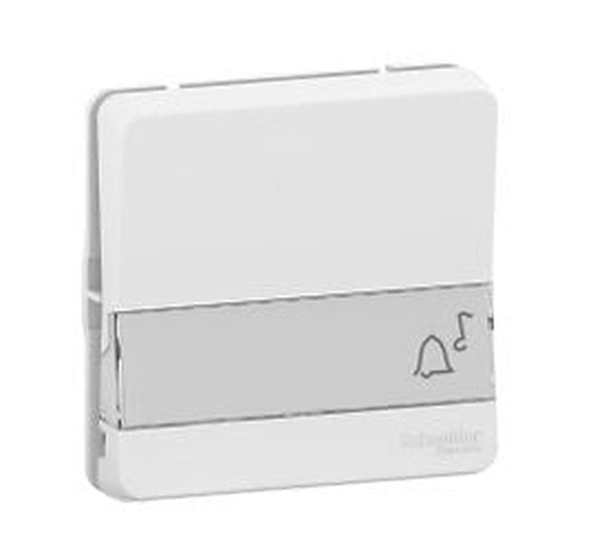 Schneider Electric White Push Button, 1 Gang, Mureva Styl