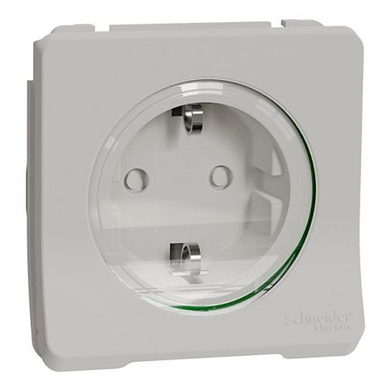 Schneider Electric Mureva Styl White Plug Socket, 16A Indoor & Outdoor