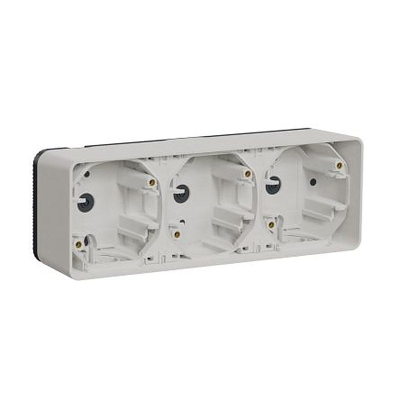 Schneider Electric Mureva Styl White 3 Gang Plug Socket Indoor & Outdoor