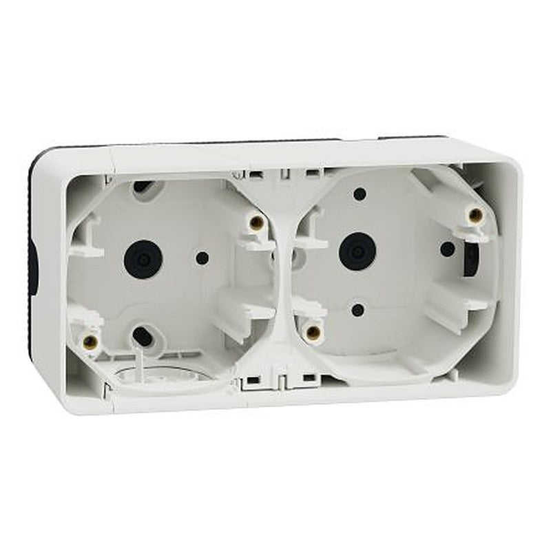 Schneider Electric Mureva Styl White 2 Gang Plug Socket Indoor & Outdoor