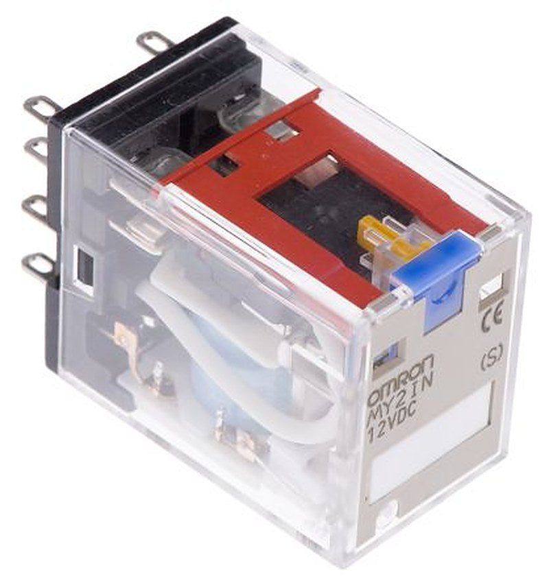 Omron DIN Rail Power Relay, 12V dc Coil, 10A Switching Current, DPDT