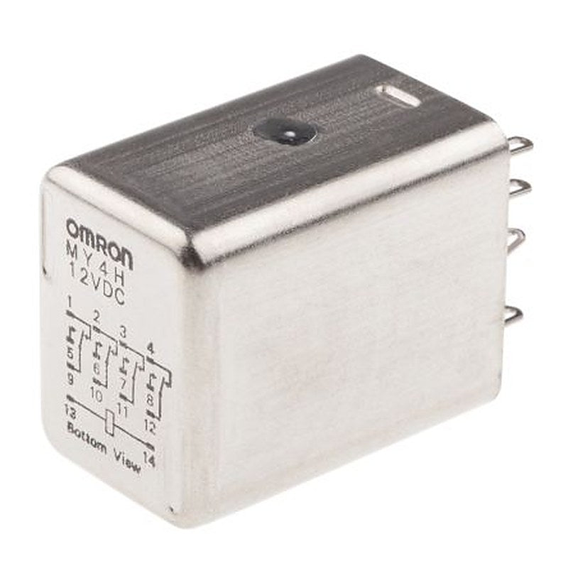 Omron Socket Power Relay, 12V dc Coil, 3A Switching Current, 4PDT