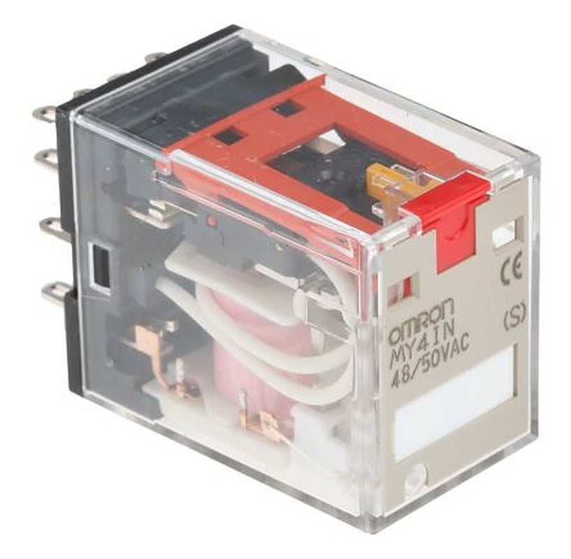 Omron DIN Rail Power Relay, 48V ac Coil, 5A Switching Current, 4PDT