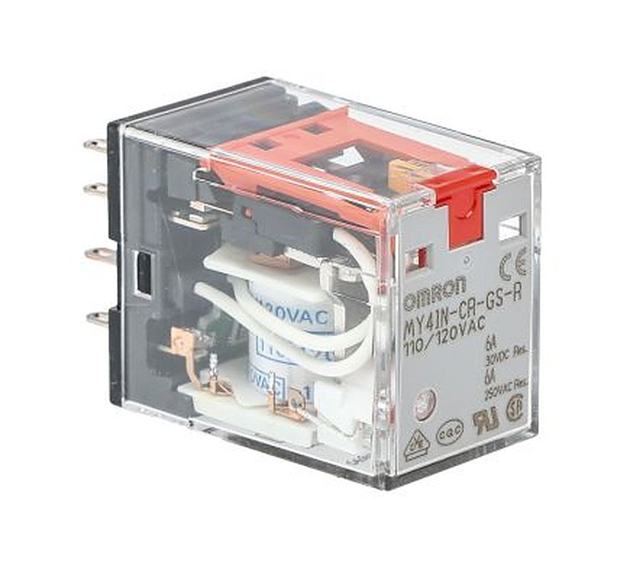 Omron Power Relay, 110V ac, 120 V ac Coil, 6A Switching Current, 4PDT