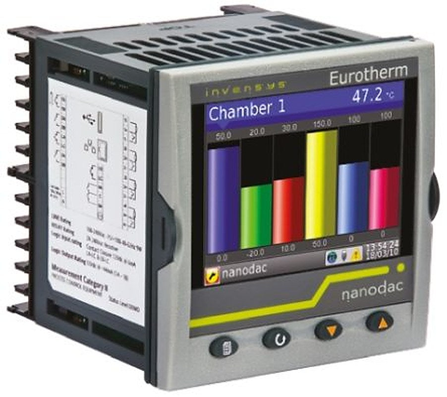 Eurotherm NANODAC/VL/C 3-Channel Graphical Chart Recorder Current, Millivolt, Resistance, Temperature, Voltage