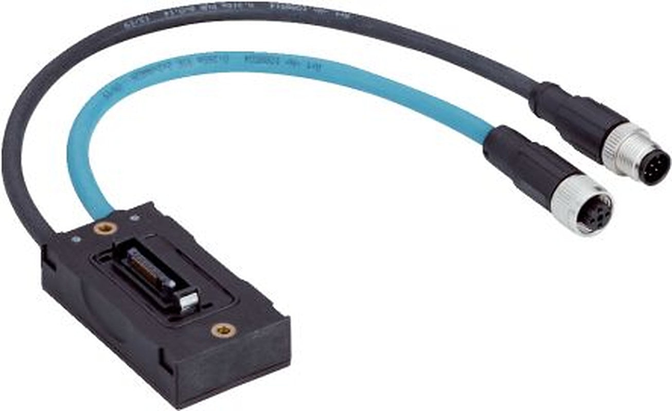 SICK Male 8 way M12 to Female 4 way M12 Connector Cable, 300 mm