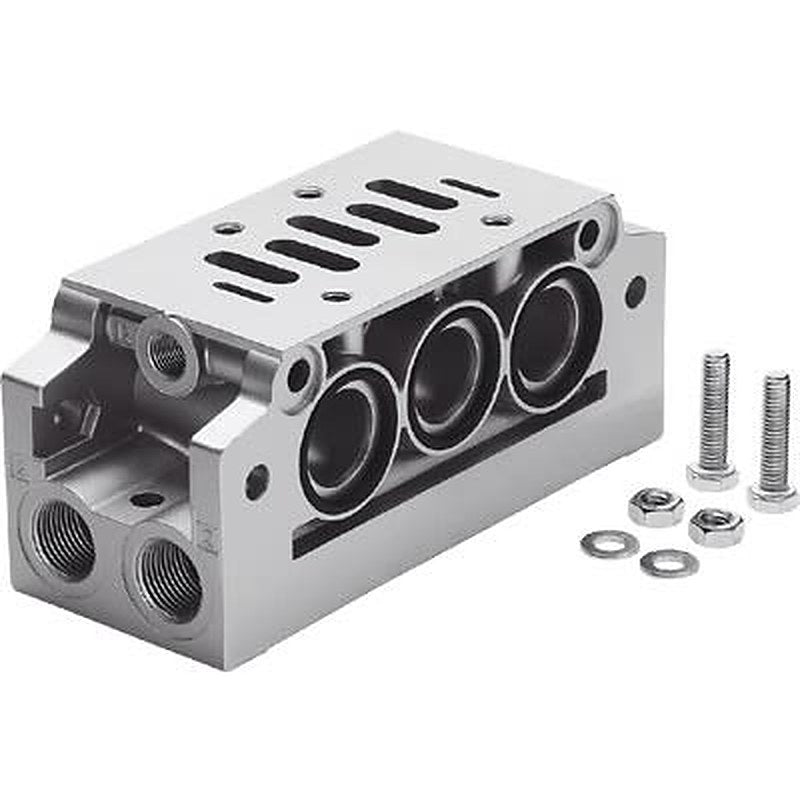 Festo NAVW series 3 station NPT Manifold Base for use with Pneumatic Valve Actuators, 152794