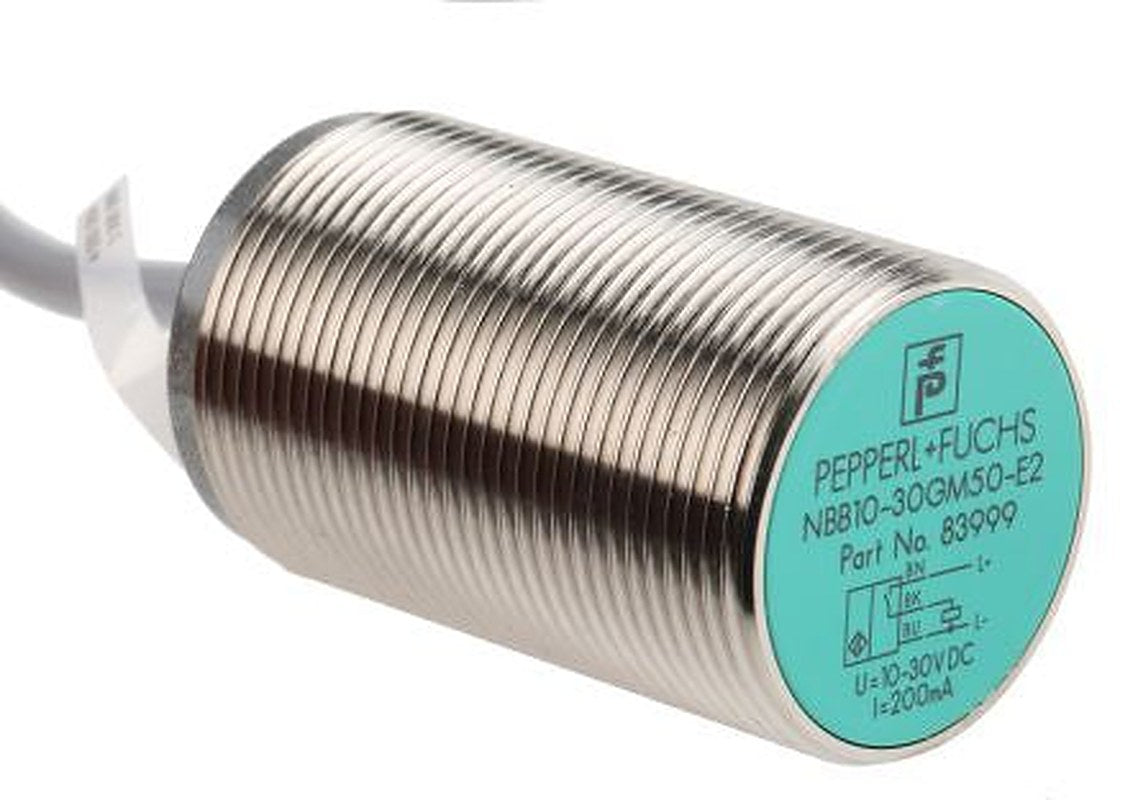 Pepperl + Fuchs NBB10-30GM50-E2 Threaded Barrel Inductive Proximity Sensor, M30 PNP 36V 100 mm 36 V dc 200mA