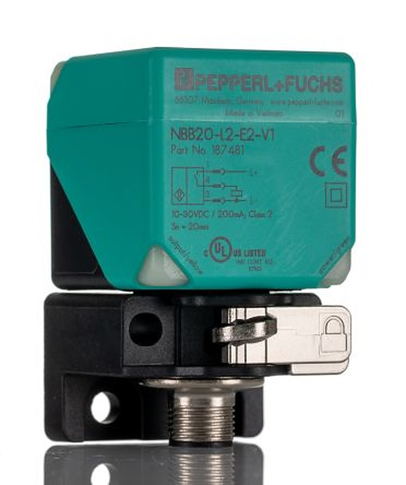Pepperl + Fuchs NBB20-L2-E2-V1 Block Inductive Proximity Sensor, M12 PNP 30V 100 mm 30 V dc 100mA