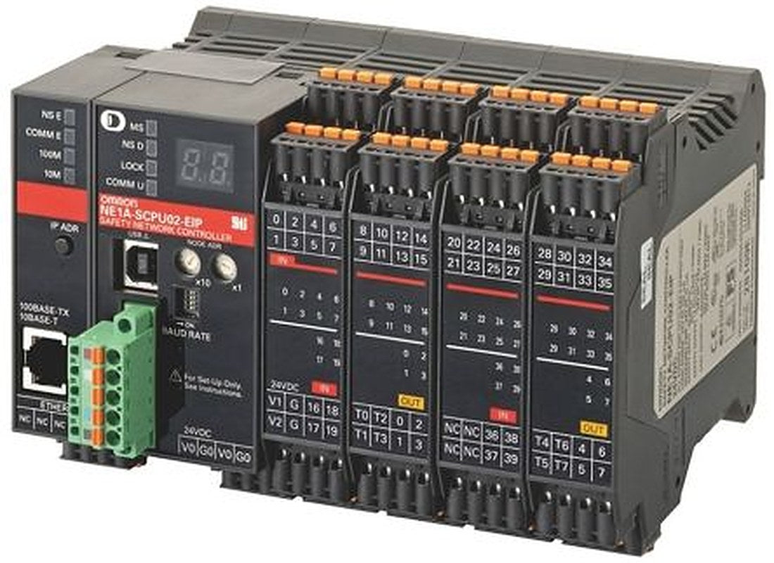 Omron NE1A Series Safety Controller, 40 Safety Inputs, 8 Safety Outputs, 24V