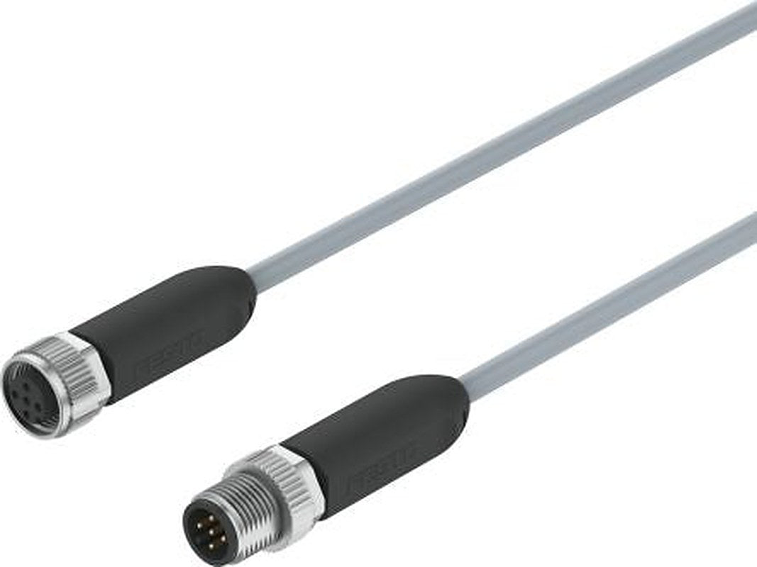 Festo Male 5 way M12, Straight to Female 5 way M12, Straight Actuator/Sensor Cable, 1 m