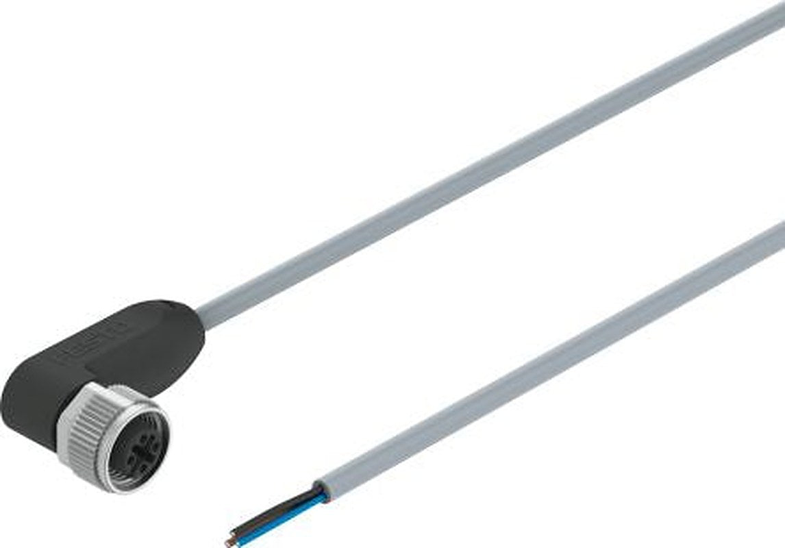 Festo Male 5 way M12, Right Angle to 3 way Unterminated Actuator/Sensor Cable, 2.5 m