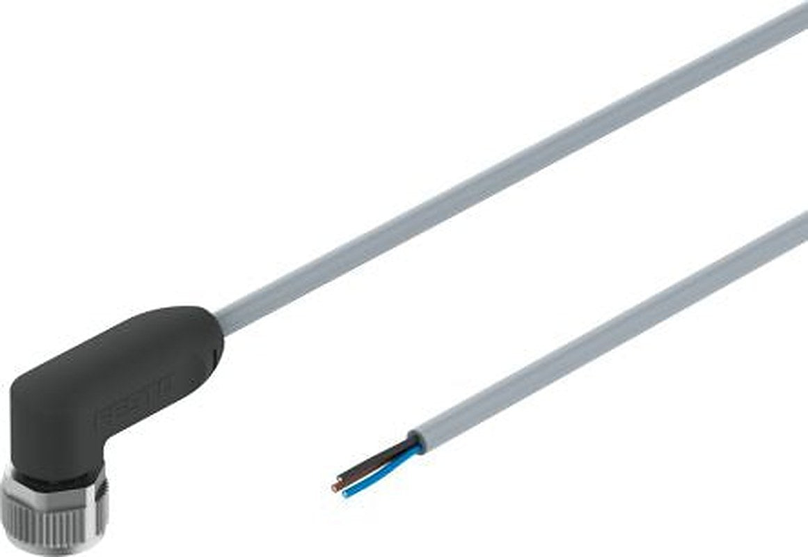Festo Male 5 way M12, Right Angle to 3 way Unterminated Actuator/Sensor Cable, 5 m