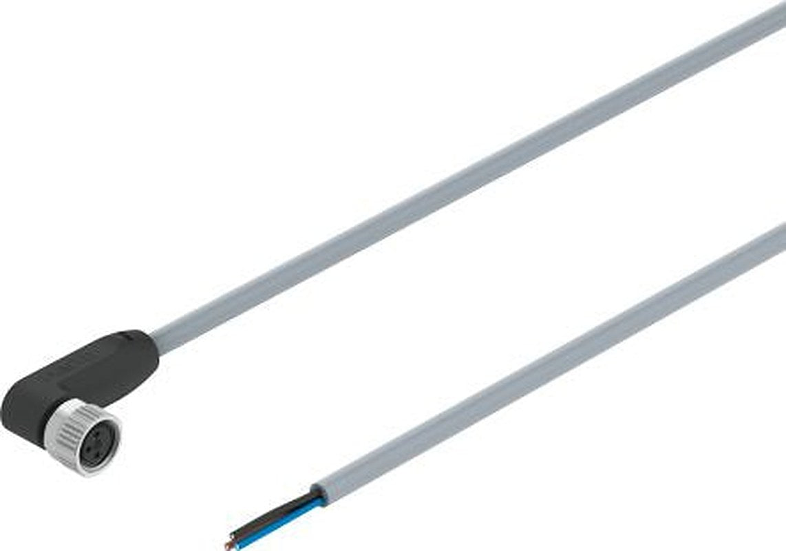 Festo Female 3 way M8, Right Angle to 3 way Straight Actuator/Sensor Cable, 5 m