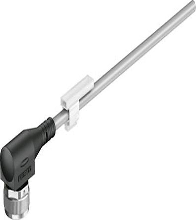 Festo Female 5 way M12, Right Angle to 4 way Pigtail Circular Connector, 5 m