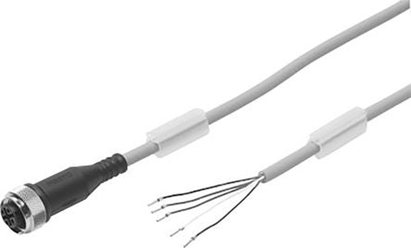 Festo Plug Socket with Cable For Connecting Inputs/Outputs Pneumatic Sensor, IP65, IP69K, IP68 60V ac/dc, NEBU-M12 LED