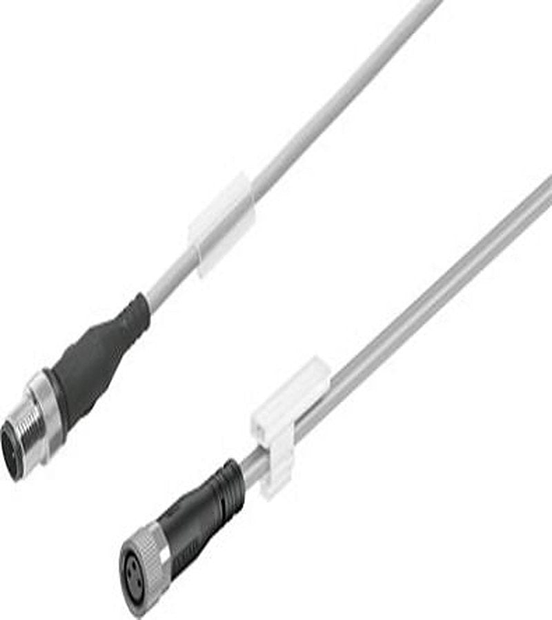 Festo Female 3 way M8, Straight to Male 3 way M12, Straight Circular Connector, 1 m