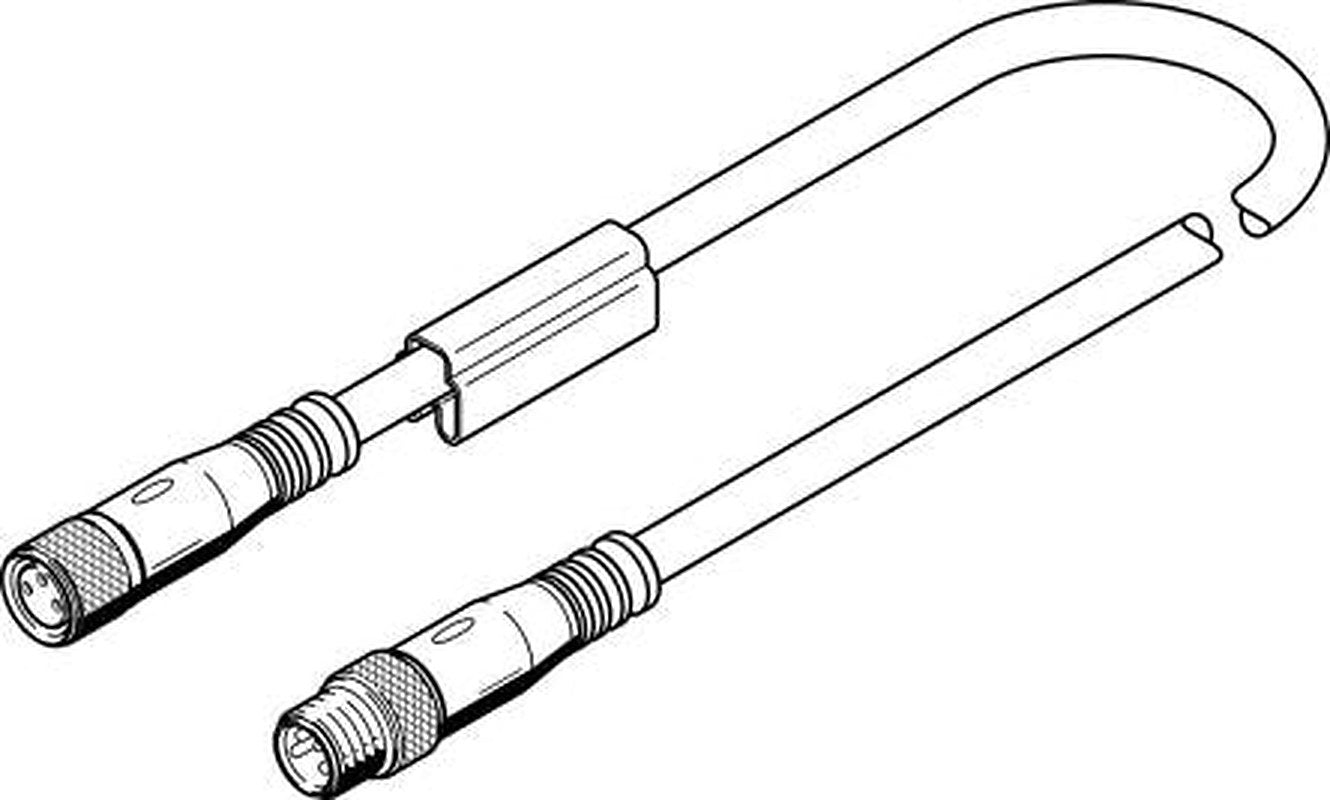 Festo Female 3 way M8, Straight to Female 4 way M8, Straight Cable, 2.5 m