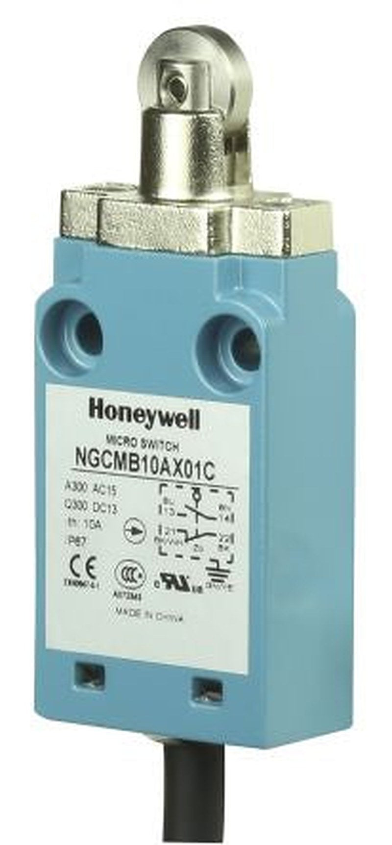 Honeywell NGC Series Roller Plunger Limit Switch, 1 NC/1 NO, IP67, Metal Housing, 400V ac, 10A