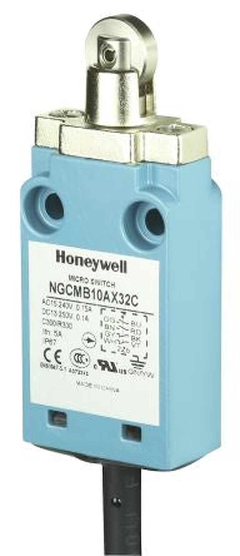 Honeywell NGC Series Roller Plunger Limit Switch, 2 NC/2 NO, IP67, Metal Housing, 400V ac, 10A