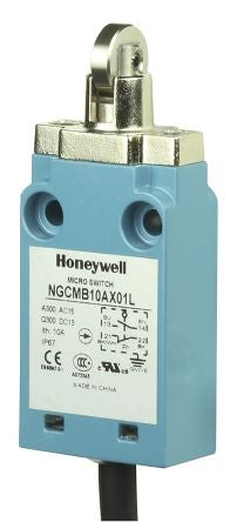 Honeywell NGC Series Roller Plunger Limit Switch, 2 NC/2 NO, IP67, Metal Housing, 400V ac, 10A