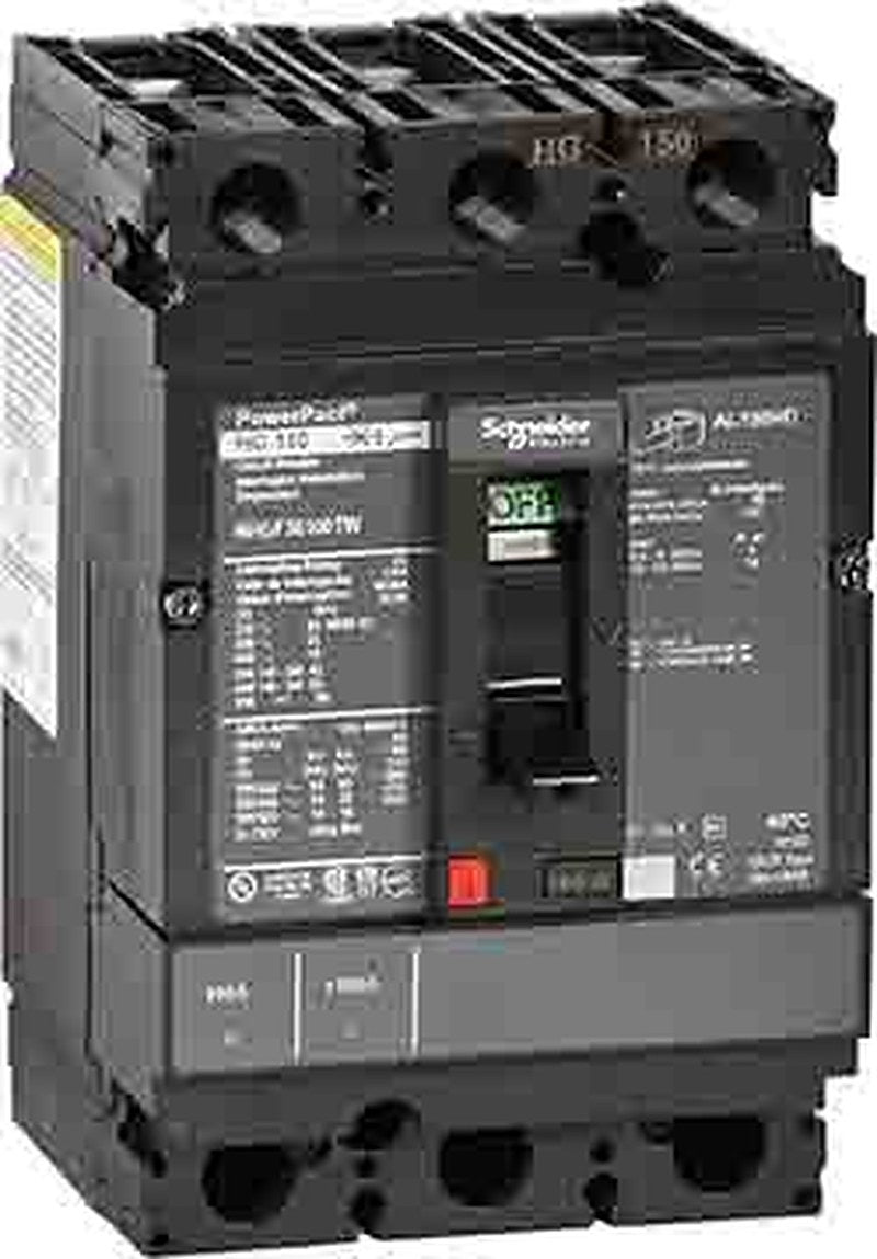Schneider Electric, PowerPact, PowerPacT Molded Case Circuit Breaker 3-Pole 100A, Breaking Capacity 65 kA