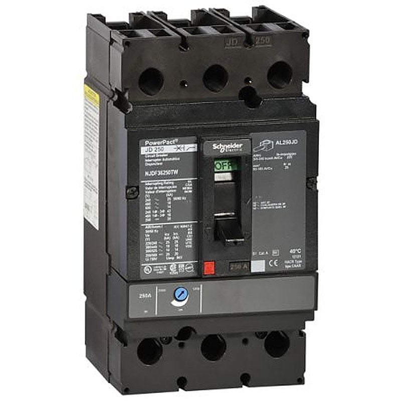 Schneider Electric, PowerPact, PowerPact Molded Case Circuit Breaker 3-Pole 175A, Breaking Capacity 14 kA, DIN Rail