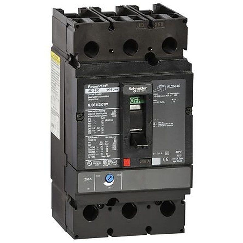 Schneider Electric, ComPact New Generation, PowerPact Molded Case Circuit Breaker 3-Pole 250A, Breaking Capacity 65 kA,