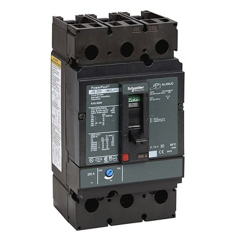 Schneider Electric, PowerPact, PowerPact Molded Case Circuit Breaker 3-Pole 225A, Breaking Capacity 18 kA, DIN Rail