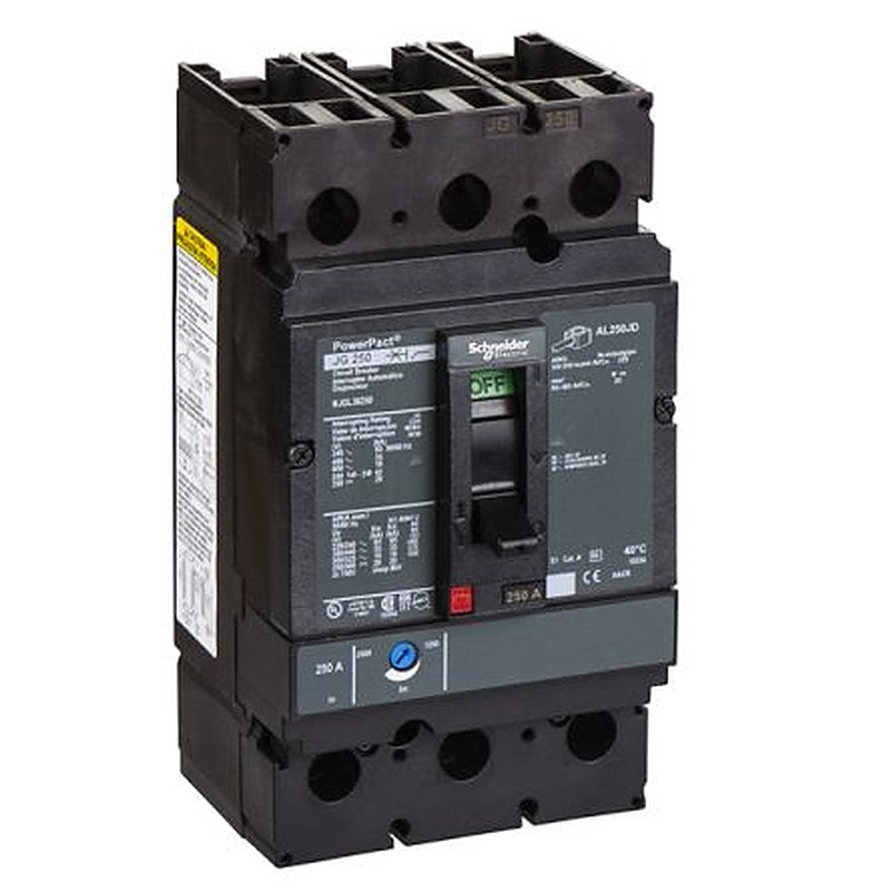 Schneider Electric, PowerPact, PowerPact Molded Case Circuit Breaker 3-Pole 250A, Breaking Capacity 18 kA, DIN Rail